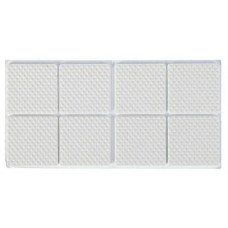 Накладка мебельная квадратная ТУНДРА, 38 х 38 мм, 8 шт, полимерная, цвет белый
