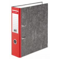 Папка-регистратор ОФИСМАГ, фактура стандарт, с мраморным покрытием, 75 мм, красный корешок