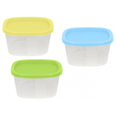 Контейнер пластиковый пищевой для СВЧ и заморозки, цвета в ассортименте, 0,5 л