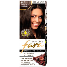 Краска для волос FARA (Фара) Eco Line Green, 8.7 Молочный шоколад