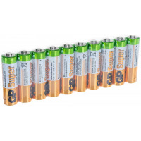 Батарейки алкалиновые GP Super, AA, LR6, 15A, пальчиковые, КОМПЛЕКТ 10 шт