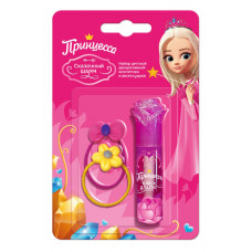 Детский подарочный набор Принцесса «Сказочный шарм»: блеск для губ 1 шт + резинки для волос 2 шт
