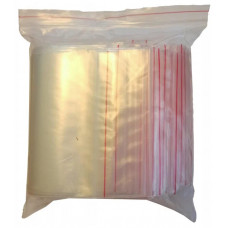 Гриппер (пакет ziplock) Пвд 15х20 см, красная полоса, 35 мкм, 100 шт/уп