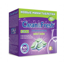 Таблетки для посудомоечных машин Clean&Fresh, мини, 100 шт