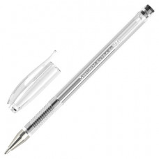 Ручка гелевая Brauberg (Брауберг) Extra, цвет черный, корпус прозрачный, узел 0,5 мм, линия письма 0,35 мм