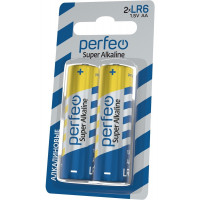Батарейки алкалиновые Perfeo (Перфео) mini Super Alkaline, АА, LR6/2BL, 2 шт
