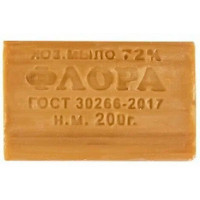 Мыло хозяйственное 72% в упаковке (Флора), 200 гр