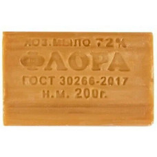 Мыло хозяйственное 72% в упаковке (Флора), 200 гр Мыло хозяйственное 72% в упаковке (Флора), 200 гр
