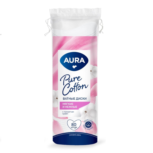 Ватные диски Aura (Аура), 80 шт Ватные диски Aura (Аура), 80 шт