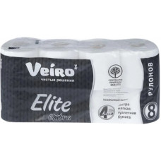 Туалетная бумага Veiro (Вейро) Elite Extra, цвет белый, 4-х слойная, 8 шт Туалетная бумага Veiro (Вейро) Elite Extra, цвет белый, 4-х слойная, 8 шт