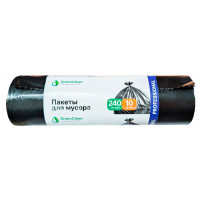 Мешки для мусора ПВД GreenClean 240 л. 10 шт Professional (30мкм) Черные Мешки для мусора ПВД GreenClean 240 л. 10 шт Professional (30мкм) Черные