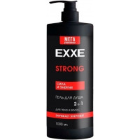 Гель для душа 2 в 1 EXXE men STRONG Сила и энергия, 1000 мл