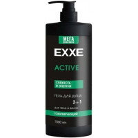Гель для душа 2 в 1 EXXE men ACTIVE Тонизирующий, 1000 мл