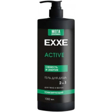 Гель для душа 2 в 1 EXXE men ACTIVE Тонизирующий, 1000 мл Гель для душа 2 в 1 EXXE men ACTIVE Тонизирующий, 1000 мл