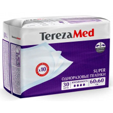 TerezaMed Пеленки одногразовые впитывающие Super 60х60  уп.30