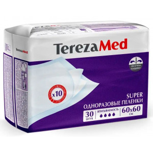 TerezaMed Пеленки одногразовые впитывающие Super 60х60  уп.30