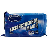 Мыло хозяйственное Калужский блеск в обертке Гост 72%, 100 гр Мыло хозяйственное Калужский блеск в обертке Гост 72%, 100 гр