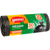 Мешки для мусора Умничка, 30 л/30 шт
