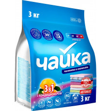 Порошок стиральный Чайка 3 в 1 универсальный, 3 кг