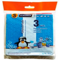Губчатая салфетка Skrabber 15*15см, 3 шт Губчатая салфетка Skrabber 15*15см, 3 шт