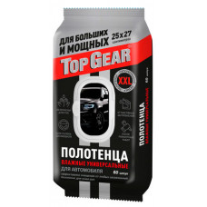 Полотенца влажн. Top Gear универс. автомобильные с клапаном, 60 шт XXL Полотенца влажн. Top Gear универс. автомобильные с клапаном, 60 шт XXL