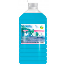 Мыло жидкое НАРОДНОЕ Морской бриз Антибактериальное ПЭТ (Флора), 5000 мл