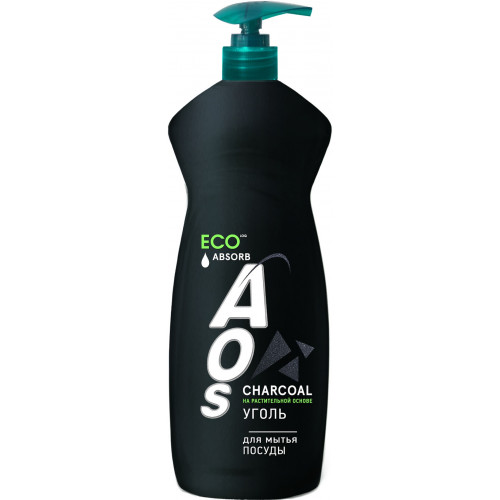 Средство для мытья посуды Aos (Аос) Уголь, 900 мл Средство для мытья посуды Aos (Аос) Уголь, 900 мл