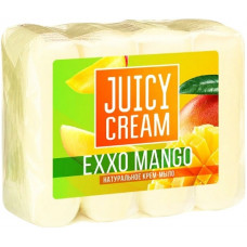 Крем-мыло туалетное JUICY CREAM Exxo Mango, 4 шт х 75 г