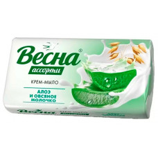 Мыло Весна Алоэ и овсяное молочко, 140 гр Мыло Весна Алоэ и овсяное молочко, 140 гр