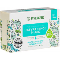 Натуральное туалетное мыло Synergetic (Синергетик) Морская соль и водоросли, 90 г