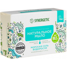 Натуральное туалетное мыло Synergetic (Синергетик) Морская соль и водоросли, 90 г