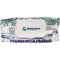 Салфетки влажные Акватория Универсальные, с клапаном, 100 шт