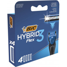 Сменные кассеты для мужской бритвы BIC (Бик) Hybrid Flex 3, 4 шт