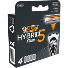 Сменные кассеты для мужской бритвы BIC (Бик) Hybrid Flex 5, 4 шт