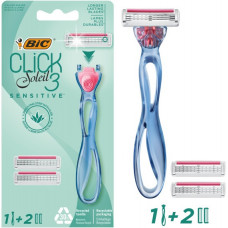 Станок для бритья женский BIC (Бик) Click 3 Soleil Sensitive с двумя кассетами Станок для бритья женский BIC (Бик) Click 3 Soleil Sensitive с двумя кассетами
