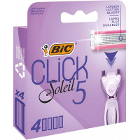 Сменные кассеты для бритвы Click 5 Soleil Bic (Бик), 4 шт Сменные кассеты для бритвы Click 5 Soleil Bic (Бик), 4 шт