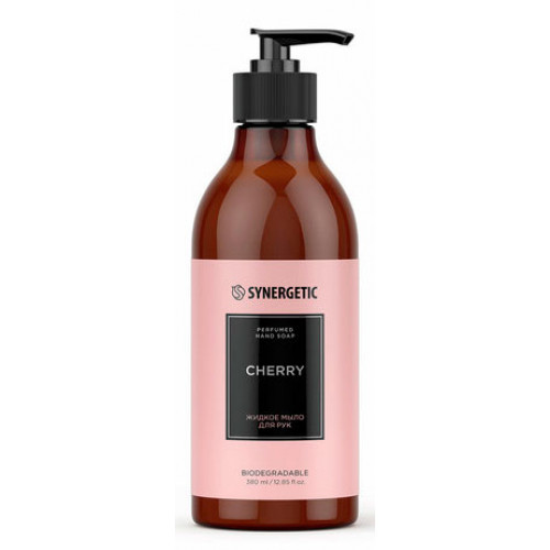 Synergetic Жидкое мыло Вишня д/рук и тела с дозатором, 380 мл Synergetic Жидкое мыло Вишня д/рук и тела с дозатором, 380 мл