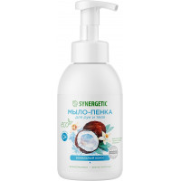 Мыло-пенка для рук и тела Synergetic Ванильный кокос, дозатор, 500 мл Мыло-пенка для рук и тела Synergetic Ванильный кокос, дозатор, 500 мл