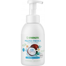Мыло-пенка для рук и тела Synergetic Ванильный кокос, дозатор, 500 мл