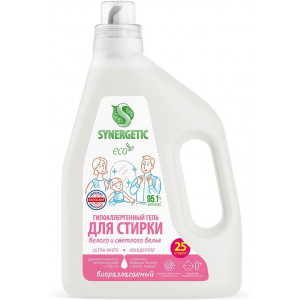 Гель для стирки белого и светлого белья Synergetic (Синергетик) ULTRA WHITE, 1,5 л