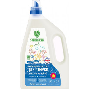 Гель для стирки всех видов тканей Synergetic (Синергетик) UNIVERSAL, концентрат, 1,5 л