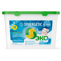 Synergetic Капсулы для стирки UNIVERSAL Бескрайний океан, 18 шт
