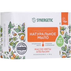 Натуральное туалетное мыло Synergetic (Синергетик) Масло мяты и Апельсин, 90 г