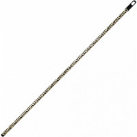 Рукоятка (черенок) для швабры металлическая в п/э рукаве Леопард с резьбой, 120х2,1 см