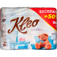 Туалетн. бумага Мягкий знак Kleo+ 8+4-рул. 3-х слойная Ultra Туалетн. бумага Мягкий знак Kleo+ 8+4-рул. 3-х слойная Ultra