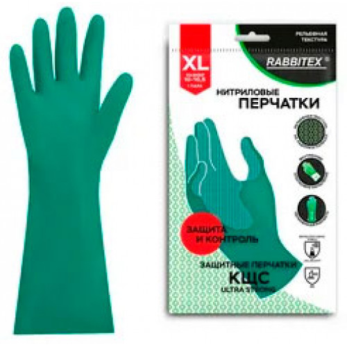Перчатки нитриловые КЩС, ULTRA STRONG зелен, хим.устойч, х/б напыление, XL RABBITEX (РАББИТЕКС) Перчатки нитриловые КЩС, ULTRA STRONG зелен, хим.устойч, х/б напыление, XL RABBITEX (РАББИТЕКС)