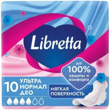 Прокладки гигиенические Libretta (Либретта) Ультра Нормал ДЕО, 10 шт