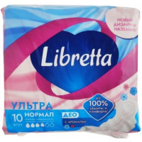 Прокладки гигиенические Libretta (Либретта) Ультра Нормал ДЕО, 10 шт