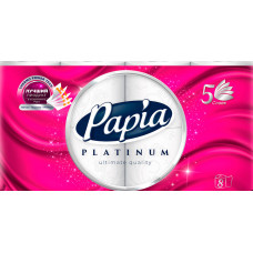 Туалетн. бумага Papia Platinum 5-сл (8 шт) Туалетн. бумага Papia Platinum 5-сл (8 шт)
