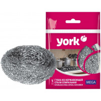 Губка для посуды York (Йорк) из нержавеющей стали МЕГА, спираль Губка для посуды York (Йорк) из нержавеющей стали МЕГА, спираль